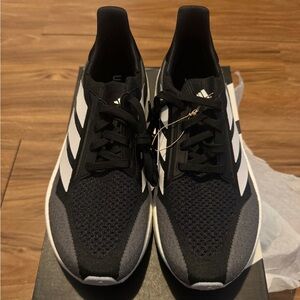 adidas Black and White Ultraboost Running Shoes